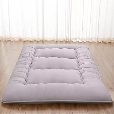 Japanese Floor Mattress Japanese Futon Foldable Mattress Roll Up Matt Twin Gray • $129.99