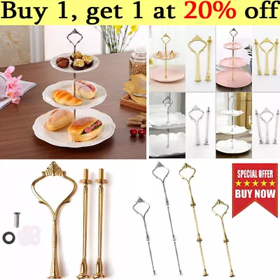 2/3Tier Cake Plate Stand Cupcake Fittings Kit Parts Party Wedding Use Accessory~ • £3.70