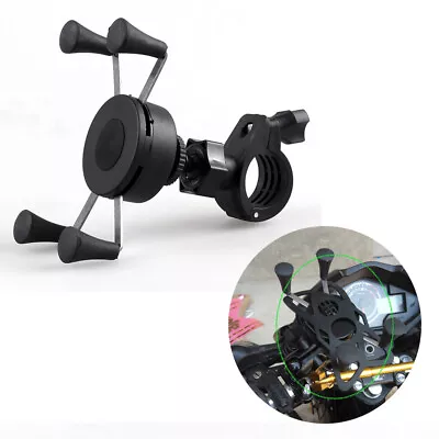 $41.91 • Buy Motorcycle Bike Mobile Phone Holder X Grip Mount Handlebar Universal Accessories