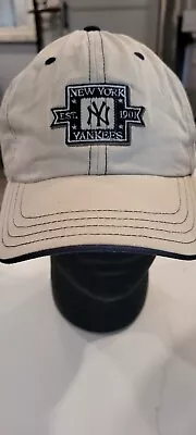 NY Yankees MLB New Era Strap Back Adjustable Cap Hat Khaki Baseball Dad • $19.98