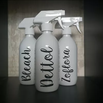 £7.99 • Buy Mrs Hinch Refillable Spray Pump Bottles White Zoflora Dettol 500ml Bottle