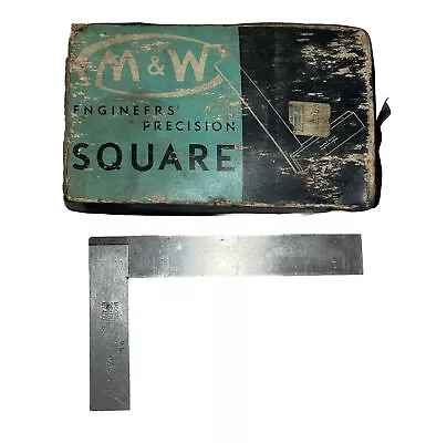 Vintage MOORE & WRIGHT #400 Precision 6  Square Machinist Tool  W Box • $45