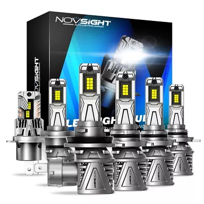 NOVSIGHT LED Headlight Bulbs 15000LM 6500K White Hi/Low Beam H4 H7 H11 9005 9006 • $34.69