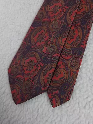 Smith-Forester Ancient Madder Silk Handmade Tie Red Paisley Made In USA 3.5x58 • $9.87