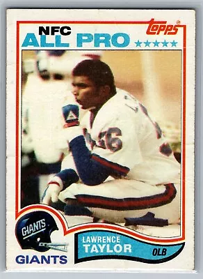 1982 Topps - #434 Lawrence Taylor (RC) - HOF Low Grade *TEXCARDS* • $16.50