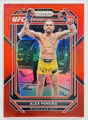 2023 Panini Prizm UFC Alex Pereira Red Prizm Rookie RC #/199 GEM MT Champ • $41