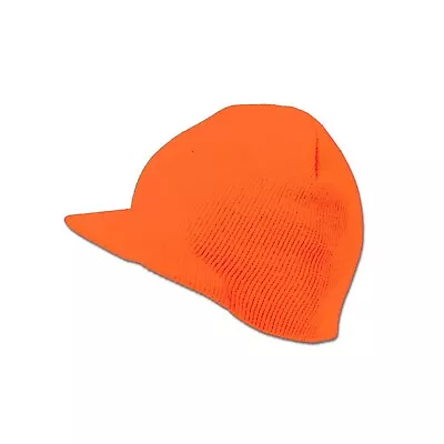 $14.95 • Buy Hunter Neon Blaze Orange Cap Stocking Winter Hat Beanie Jeep Visor Brimmed Radar
