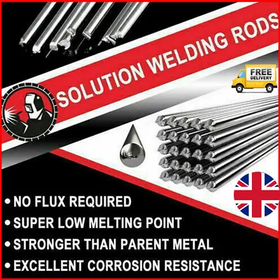 £6.99 • Buy 50PCS Aluminum Brazing Solution Welding Flux-Cored Rods Low Temperature Wire New