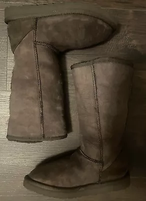 UGG Classic Tall Brown Suede Boot Women's Size 7 • $40