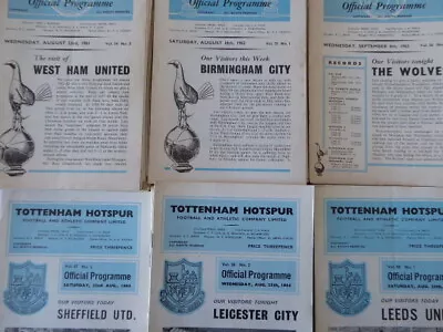 £1.50 • Buy Tottenham Hotspur Home Programmes Seasons 1961/62 - 1969/70