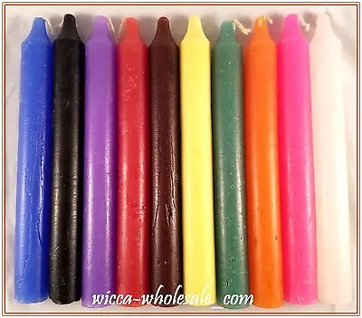 6  Taper Candles - Pick From 10 Colors! (Wicca Magick Ritual Spell Altar Inch)  • $1.49