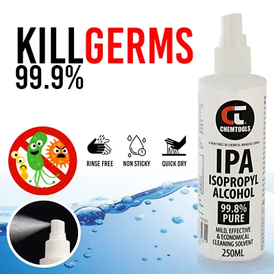  Isopropyl Alcohol 99.8% Spray 250ml For Household Commercial Cleaning AU Stock • $19.99