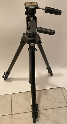 BOGEN MANFROTTO 3221 PHOTO VIDEO Tripod W/ 141RC 3-way Tilt Head Made In Italy • $110.22