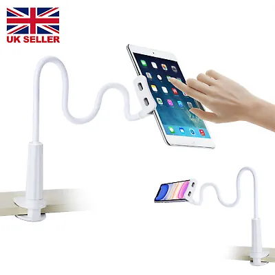 360 Gooseneck Table Bed Clamp Stand Holder Mount For IPad Tablet Flexible Arm • £8.29