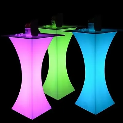 $440 • Buy LED Light Up Furniture Cocktail Bar Table Battery App Controlled Changing Colors