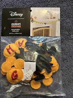 + Disney Mickey Mouse Happy Haunting Garland By Celebrate Together Halloween New • $16.99