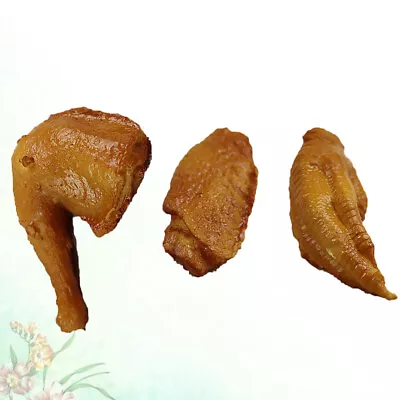  3 Pcs Wing Middle Joint Model Fake Chicken Feet Hot Pot Pork Belly • £9.48