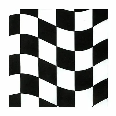 Race Car Checkered Beverage Napkins Racing Party Table Decoration Black & White • $6.20