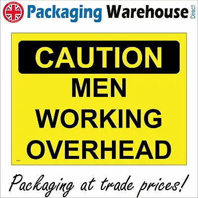 £10.95 • Buy Ws431 Caution Men Working Overhead Sign Above Workmen People Scaffold
