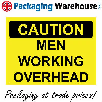 £10.95 • Buy Ws431 Caution Men Working Overhead Sign Above Workmen People Scaffold