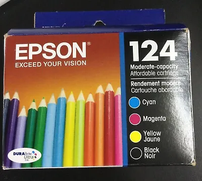 Epson 124 Black & Colors Ink Cartridge   6538 • $25