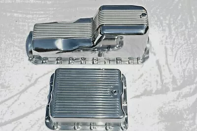 1965-90 Big Block Chevy Finned Aluminum Oil & 700R4 Trans Pan 396 427 454 BBC • $169.65