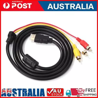 HDMI-Compatible Male To 3 RCA Male Audio Video AV Adapter Converter Cable 1080P • $10.19