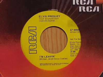 Elvis Presley Promo RnR 45 Im Leavin Bw Heart Of Rome On RCA • $15