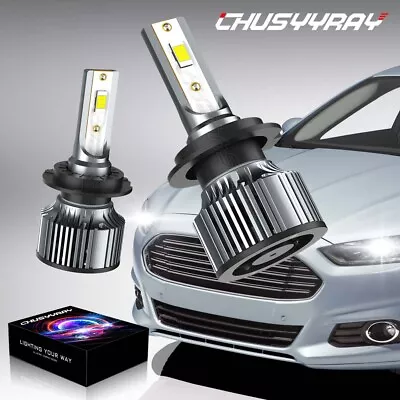 6500K White For Volvo S60 V70 2001-2004 LED Headlight Low Beam Bulbs 2Pcs H7 • $26.99