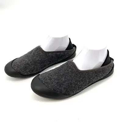 Mahabis Womens 38 Classic Slippers Gray/rubber Convertable Flats CL150102 2-in-1 • $20