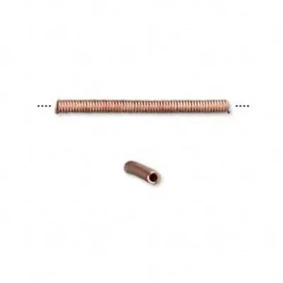 10 Antiqued Copper Steampunk Artsy 25mm Tube Coil Beads • $7.95
