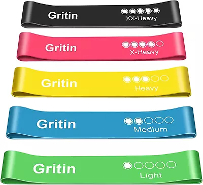 Resistance Bands [Set Of 5] Skin-Friendly Resistance Fitness Exercise Loop Band • $30.78