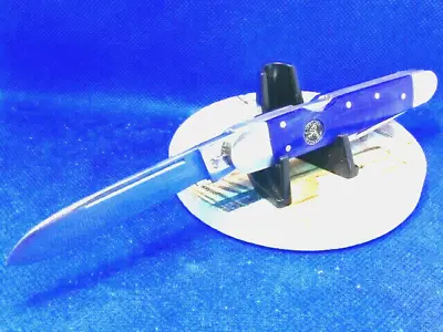 Classic Pocket Knife Mid-Lock Whittler Blue Bone Handles 3-German Blades 3-7/8  • $14.88