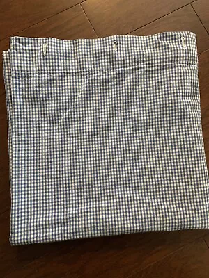 POTTERY BARN KIDS Blue And White Gingham Fabric Shower Curtain • $35