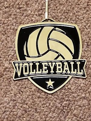 Volleyball Medal Award School Team Sports 2  Gold Color W/ Engraving Ribbon • $3.50