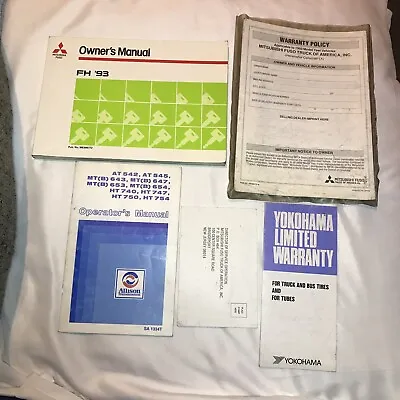 Owner’s Manual Mitsubishi Fuso Fh 93 With Electrical Wiring Diagram Inside • $55