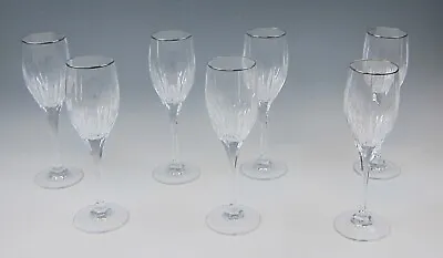 Mikasa ARCTIC LIGHTS-PLATINUM Crystal Wine Glasses Lot Of 7 • $95