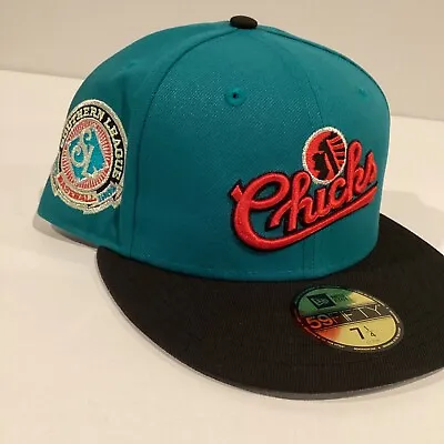 Memphis Chicks MILB New Era 59FIFTY Southern League Hat Club Hat Cap 7 1/4 • $24.37