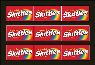 9 VENDSTAR 3000 VENDING MACHINE CANDY STICKERS LABEL  Free Shipping SKITTLES • $5.99