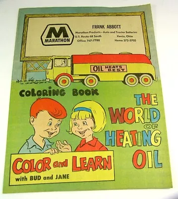 Marathon Oil Vintage Coloring Book Unused • $2.99