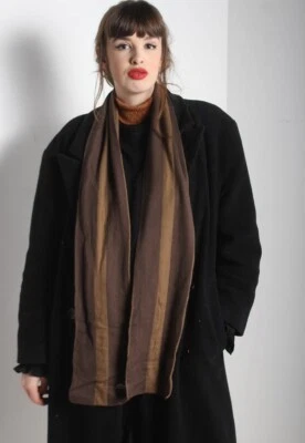 £19.99 • Buy Vintage Lacoste Striped College Style Scarf Brown L68’ - DS1