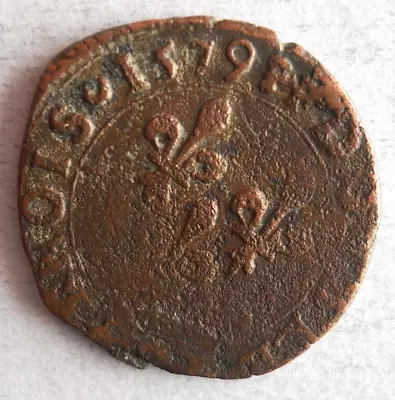 1579 FRANCE DOUBLE TOURNOIS - HIGH QUALITY RARE Coin - Lot #A19 • $0.99