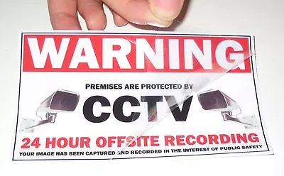 4x Internal Glass Sticker CCTV In Operation Warning Notice Secure Your Site • $5.45