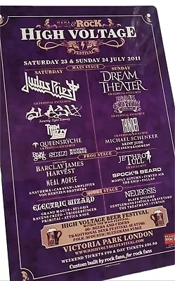 £9.99 • Buy High Voltage Festival 2011 Judas Priest Slash Dream Theater 12x8 Metal Poster