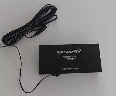 Binary B-220 HDMI 3 Port Switch Engineered By Snap • $19.99