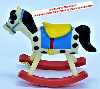 VINTAGE 1978 Miniature Dollhouse Wilton Cake Topper Toy Rocking Horse  • $14.99