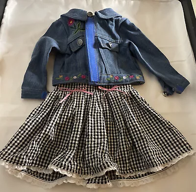 Doll Dress W Denim Jacket & Blouse Custom Made - For My Twinn Doll 18” • $34.95