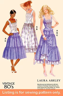 SEWING PATTERN Women Clothes 80s Tank Peasant Top Maxi Skirt Boho Plus Size 8306 • $9.49