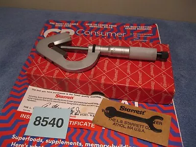 Starrett 483xrl-1 V-anvil Micrometer .093-1.0 Carbide Machinist Tools • $299.99