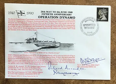 Operation Dynamo Cover Signed By Cpt R W Annand VC Hon The Lord Cameron  • £15